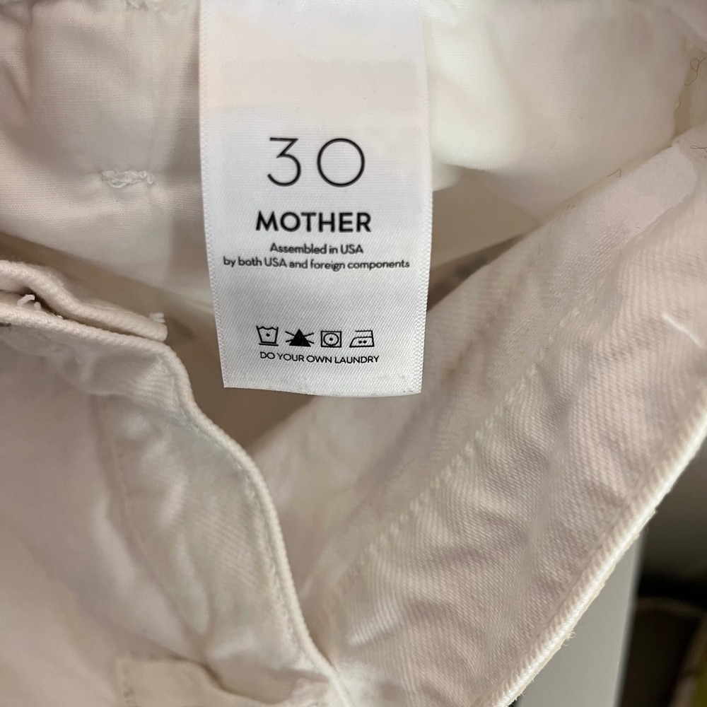 MOTHER Snacks The Fun Dip Utility‎ Puddle in Sticky Rice Wash Women's Size 30 - Picture 7 of 12